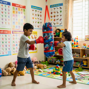 কিডস্ পান্চিং টয় ২ জোড়া গ্লোভস Blue স্পাইডার